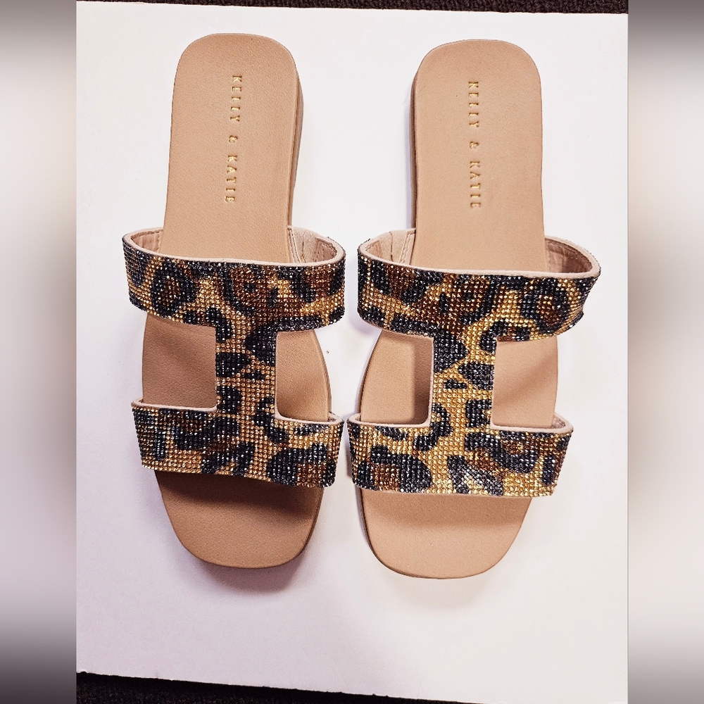 Leopard print sandals